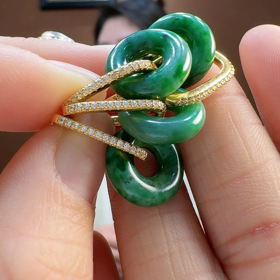 翡翠耳饰银S925镶嵌耳饰多样性发货一副