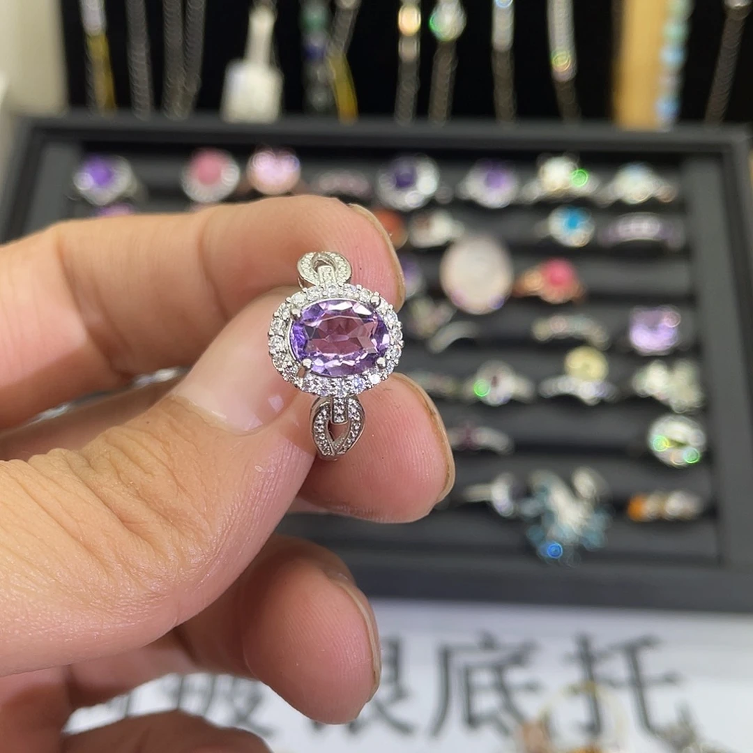 紫晶珠宝半成品未镶嵌
