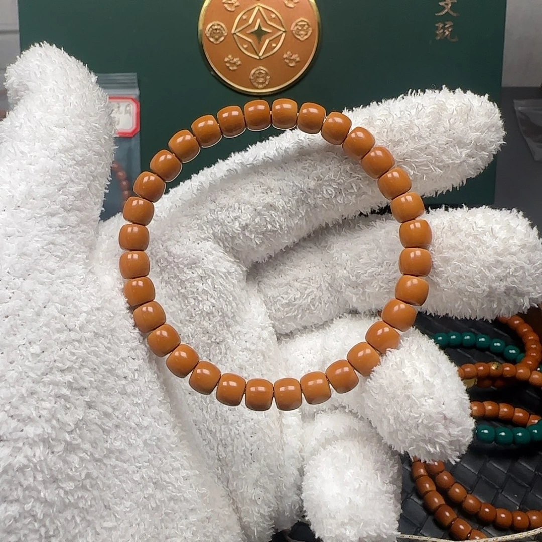 手串/手链橄榄核6.8mm老挝核尖极限弧单圈