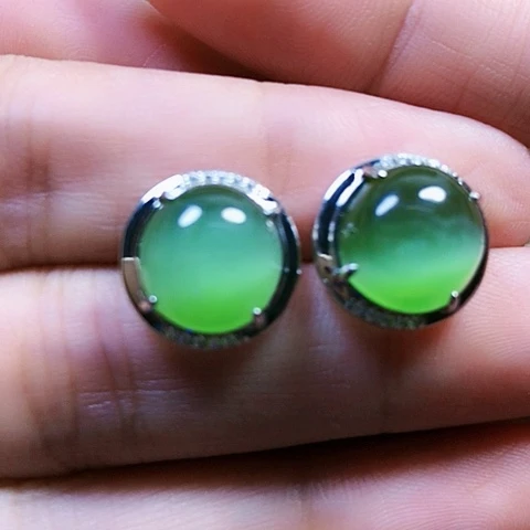 和田玉戒指银S925镶嵌