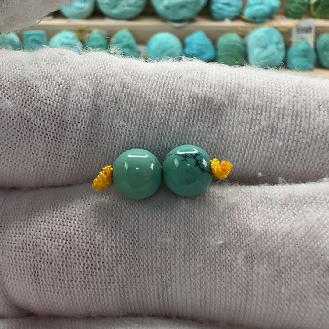 未镶嵌绿松石圆珠6.3mm