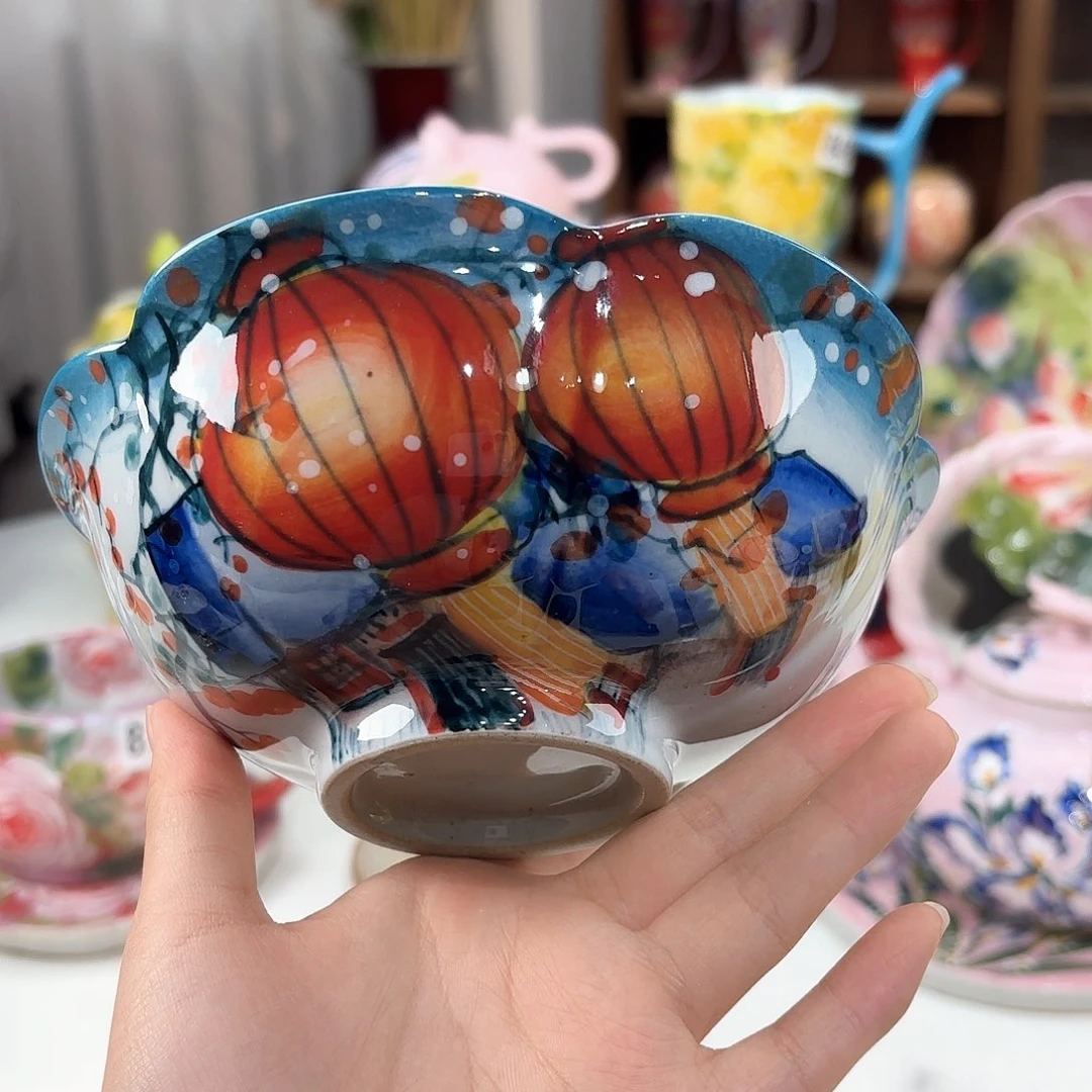 景德镇手绘高温釉下彩陶瓷茶具