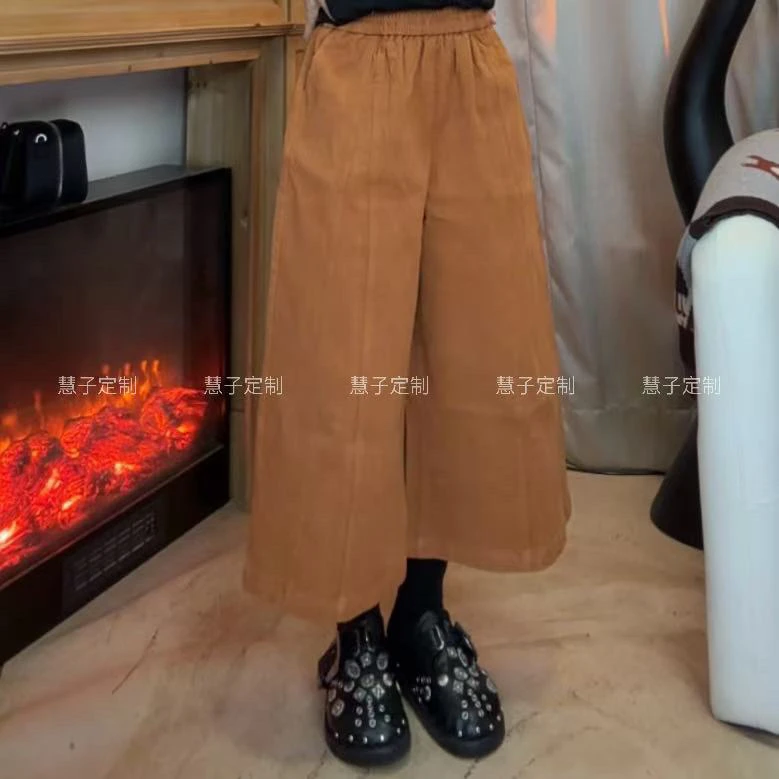 慧子“橘子汽水”新品直筒版型高腰宽松显瘦百搭阔腿休闲八分裤