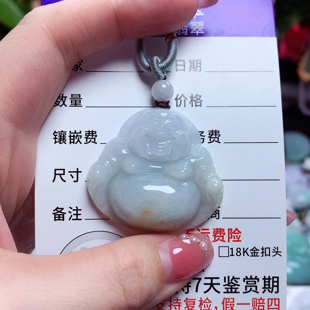 翡翠未镶嵌颈饰佛公01