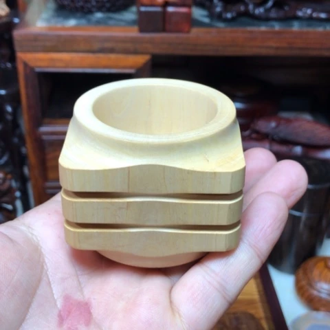 黄杨木香插整木雕刻