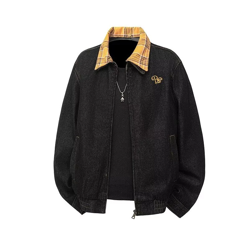 BO复古拼接牛仔外套女春季新款设计感小众工装休闲短款夹克上衣