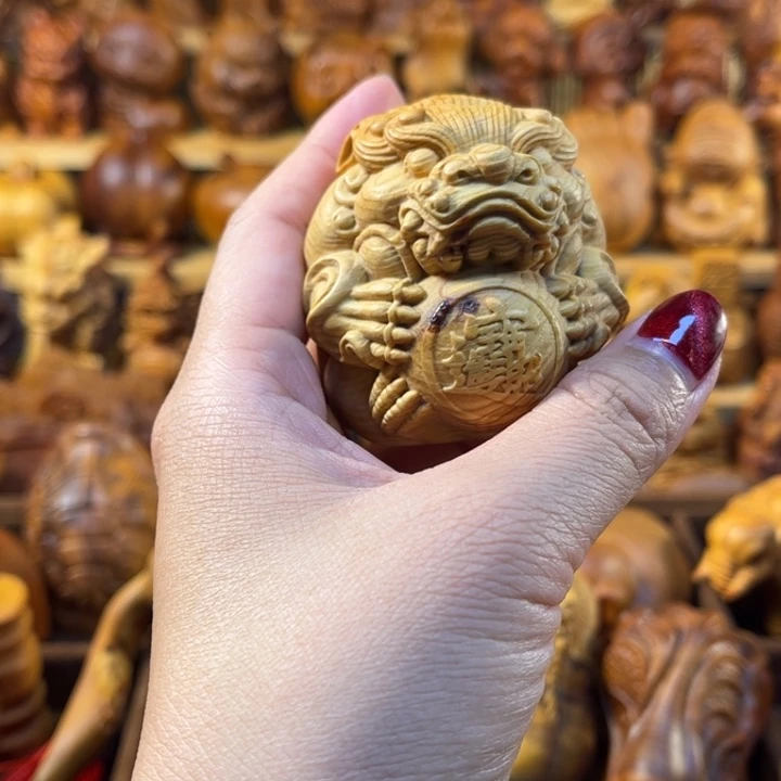 黑***绘柏木（崖柏）崖柏手把件