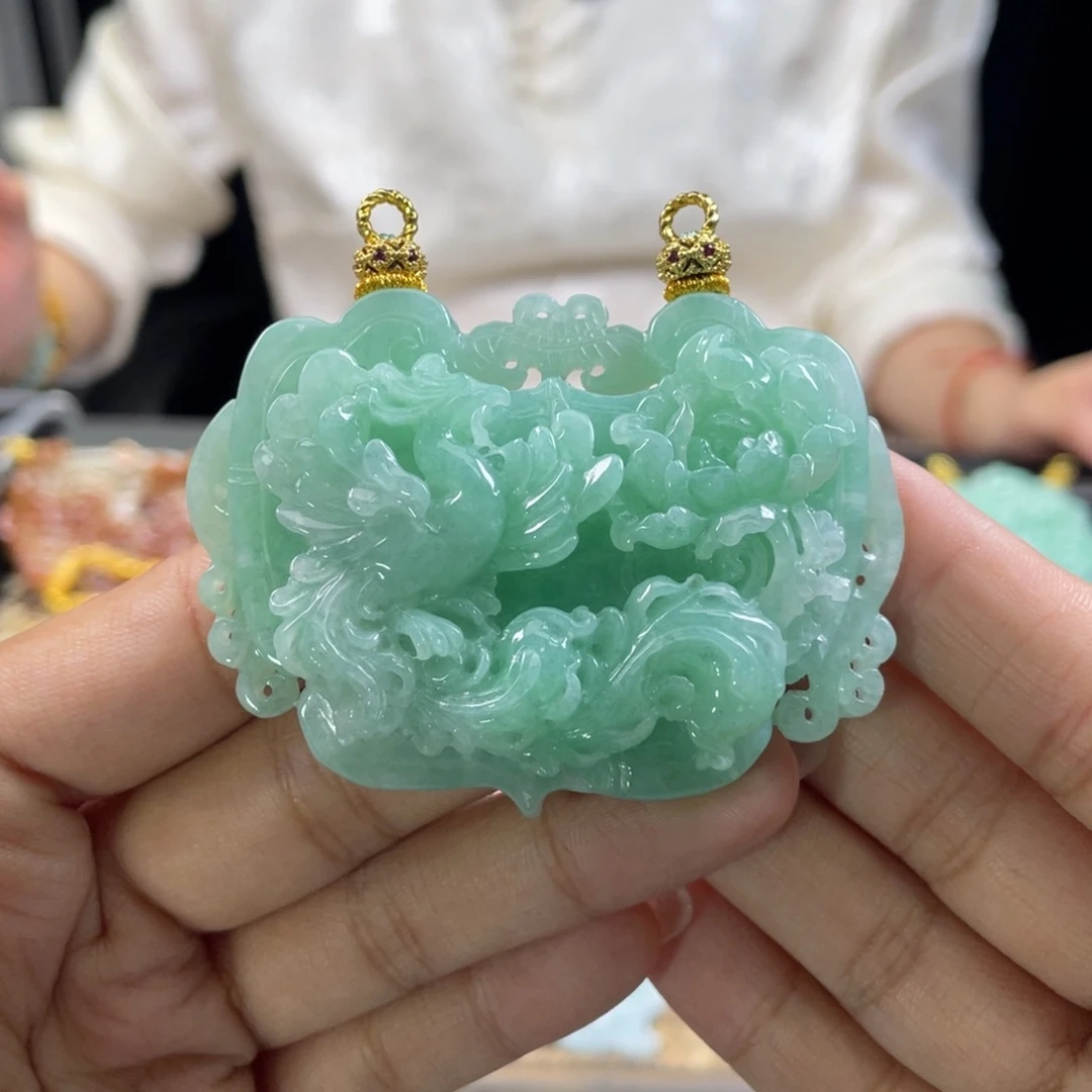 翡翠未镶嵌颈饰代编织