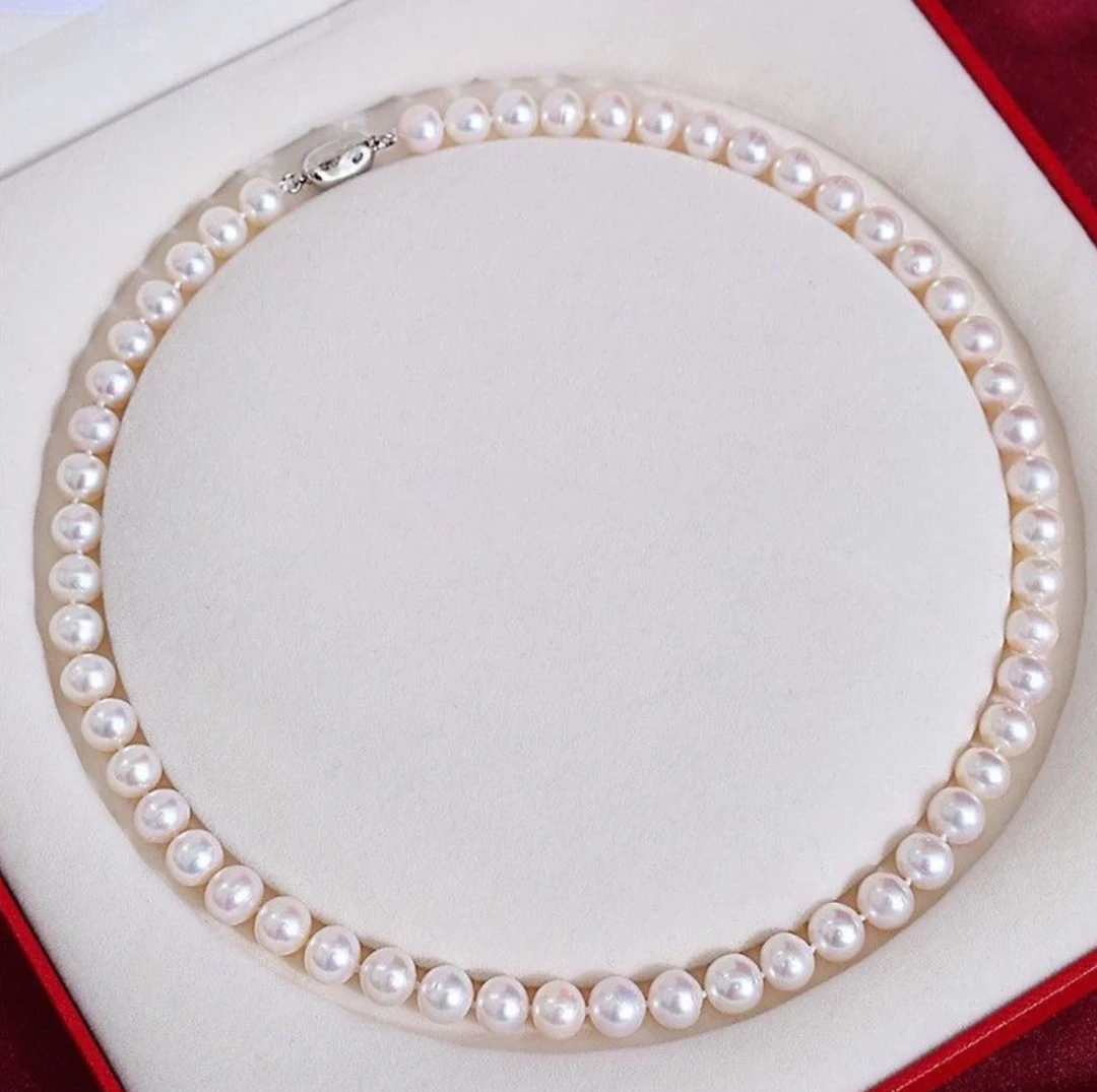 [西子]淡水珍珠项链9-10mm极光正圆