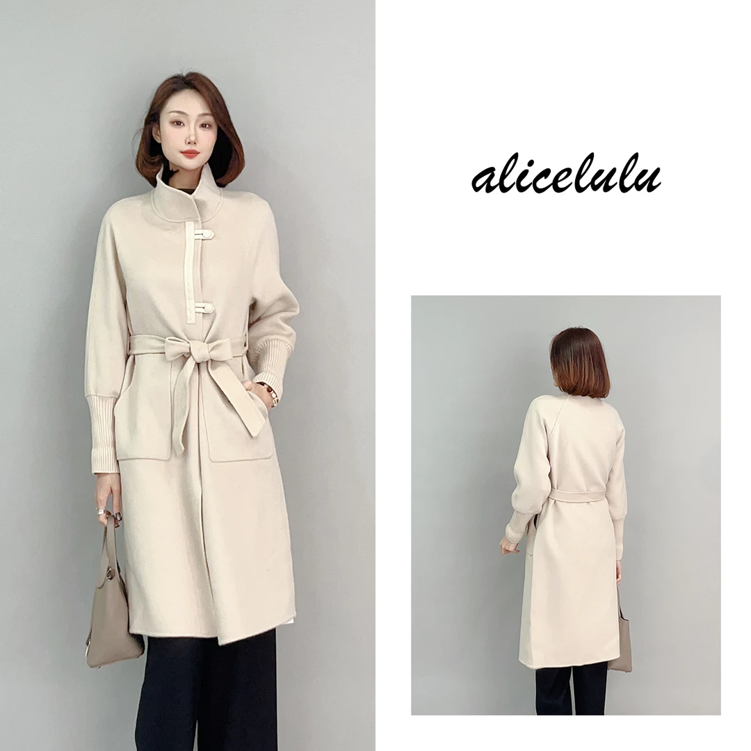 ALICE 静奢之美毛呢大衣 设计领口 软糯羊毛 S2141916Kr