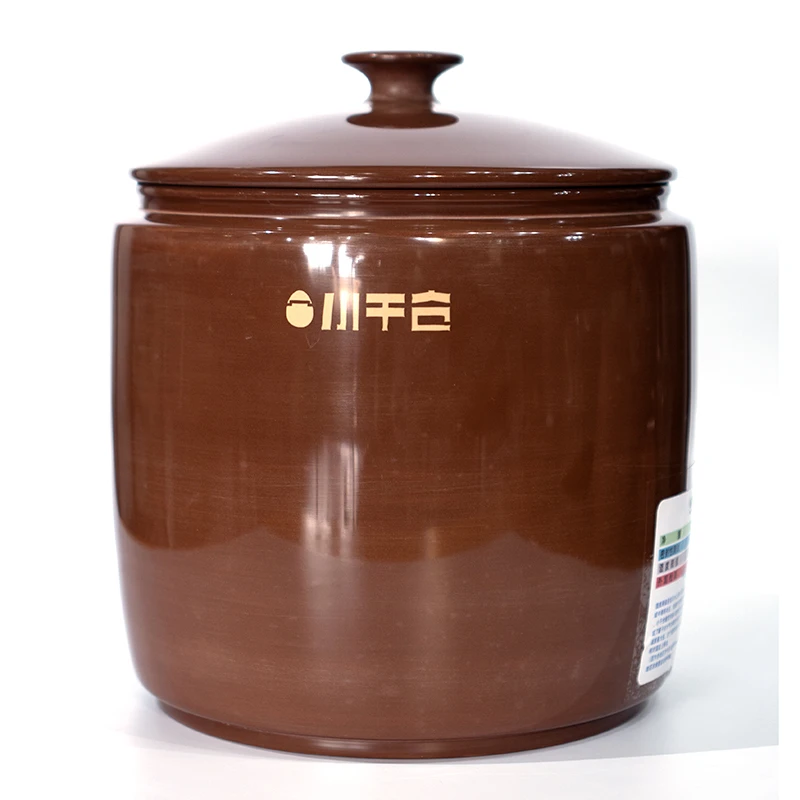 云水山涧建水紫陶微瑕无釉磨光九饼存茶缸 小干仓手工复古大容量