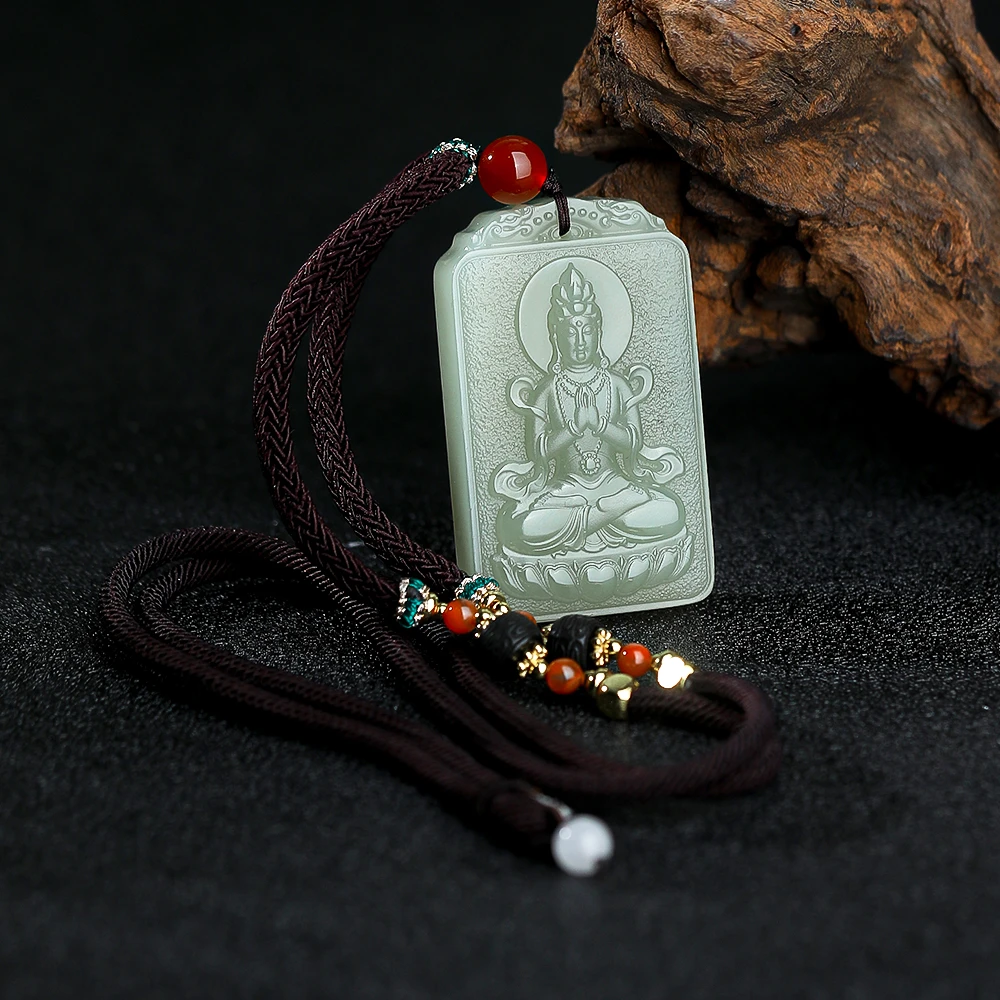 【星光村小飞D15279】和田玉观音吊坠