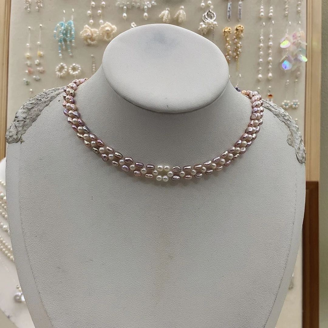 银S925镶嵌耳饰淡水珍珠