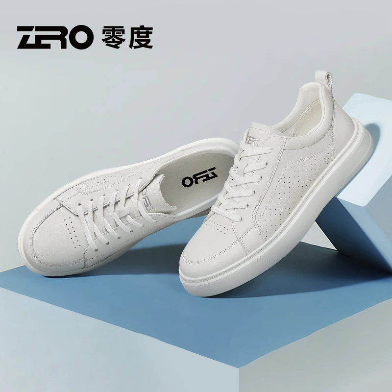 [雅韵东方]零度男鞋2025夏季新品透气板鞋时尚百搭小白鞋休闲潮鞋