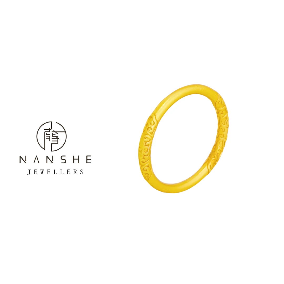 NANSHE/南奢 古法卷草纹戒指经典 L977