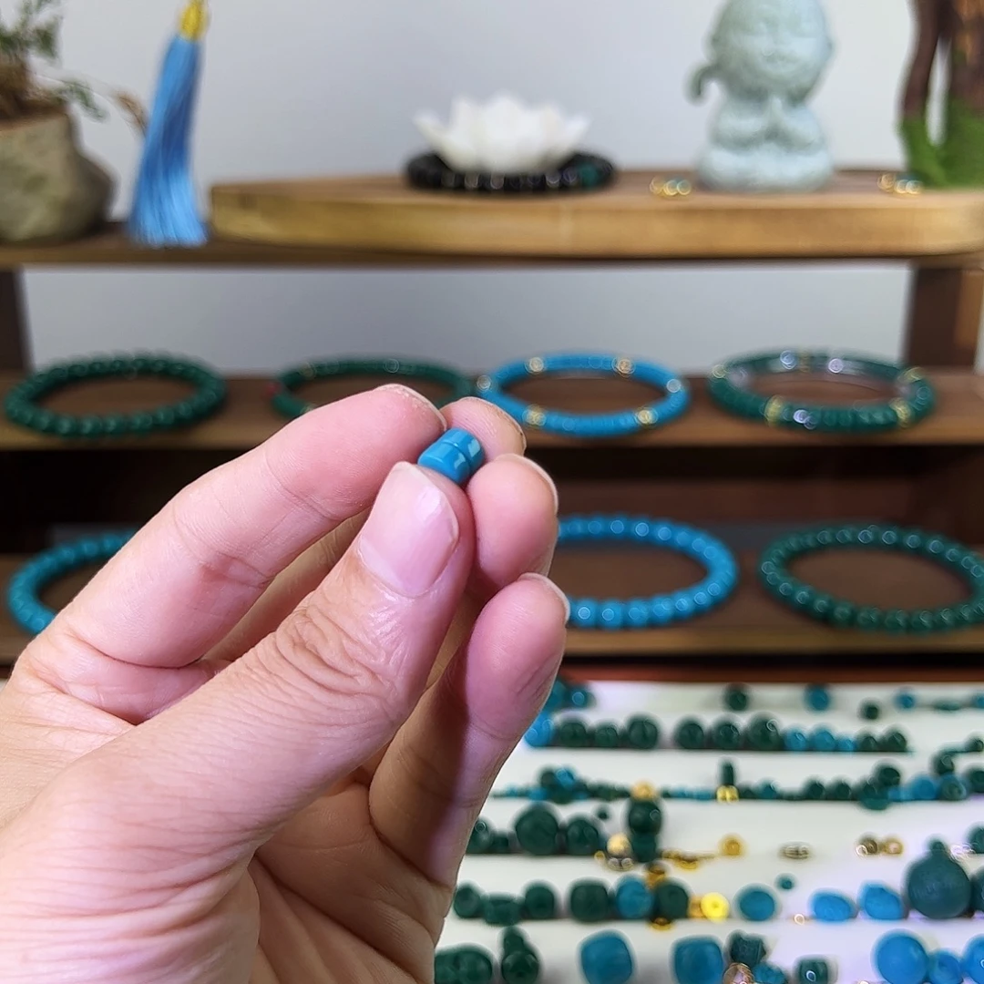 释***怀石英石磁石6.4的蓝色隔片一对