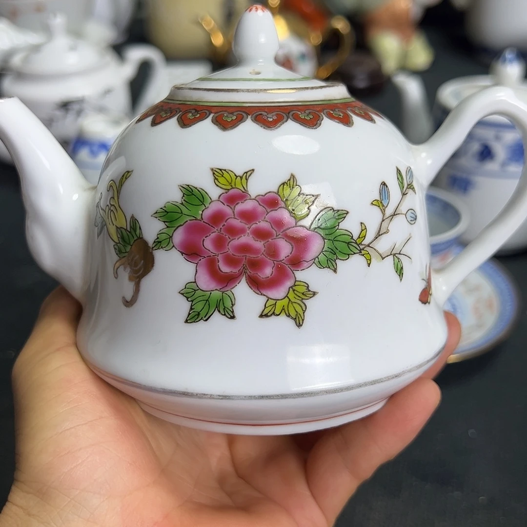 壶景德镇陶瓷粉彩茶壶