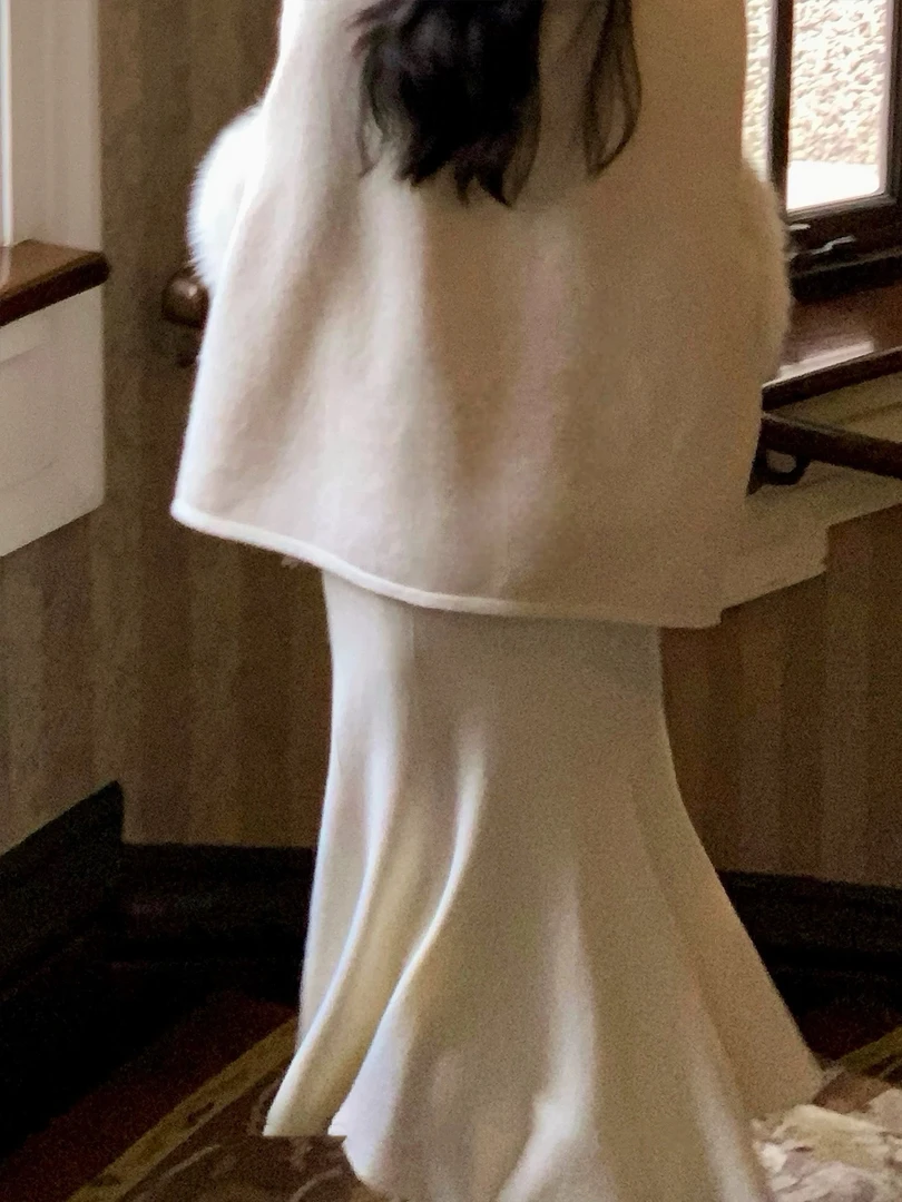 1146千金温柔风高腰松紧鱼尾针织半身裙