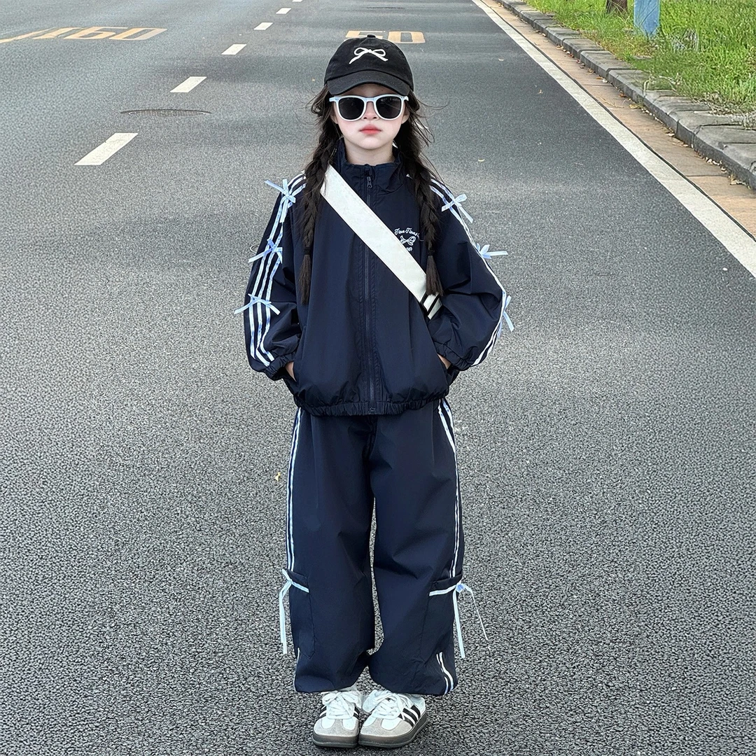 女童运动套装秋2025新款又酷又飒的大童女装儿童炸街秋装韩系穿搭