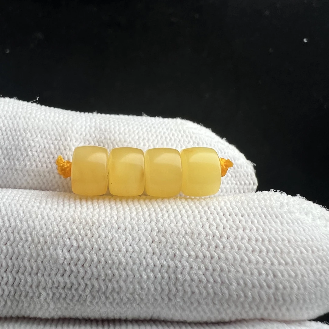 B3143天然原矿蜜蜡 瑕疵特价款 7.4mm支持复检假一罚四