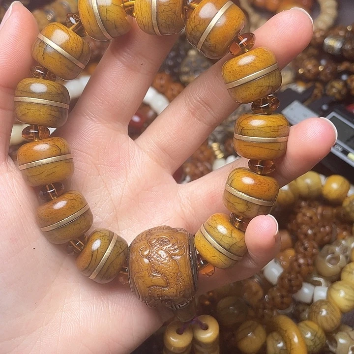 牛骨手串/手链牦牛骨汉堡珠卡16手持