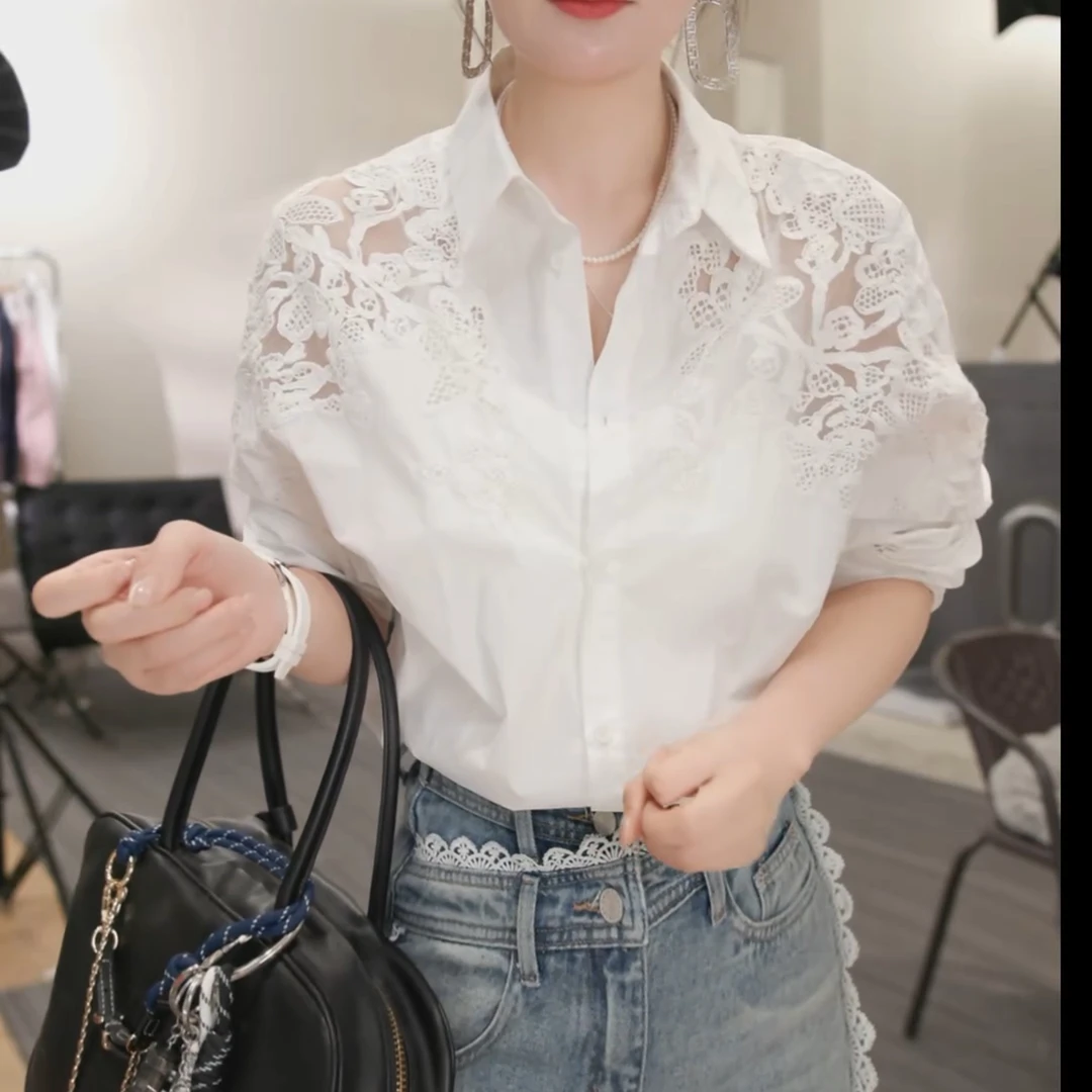 【白天鹅】2025早春新款时尚休闲气质轻奢衬衣LK2501741