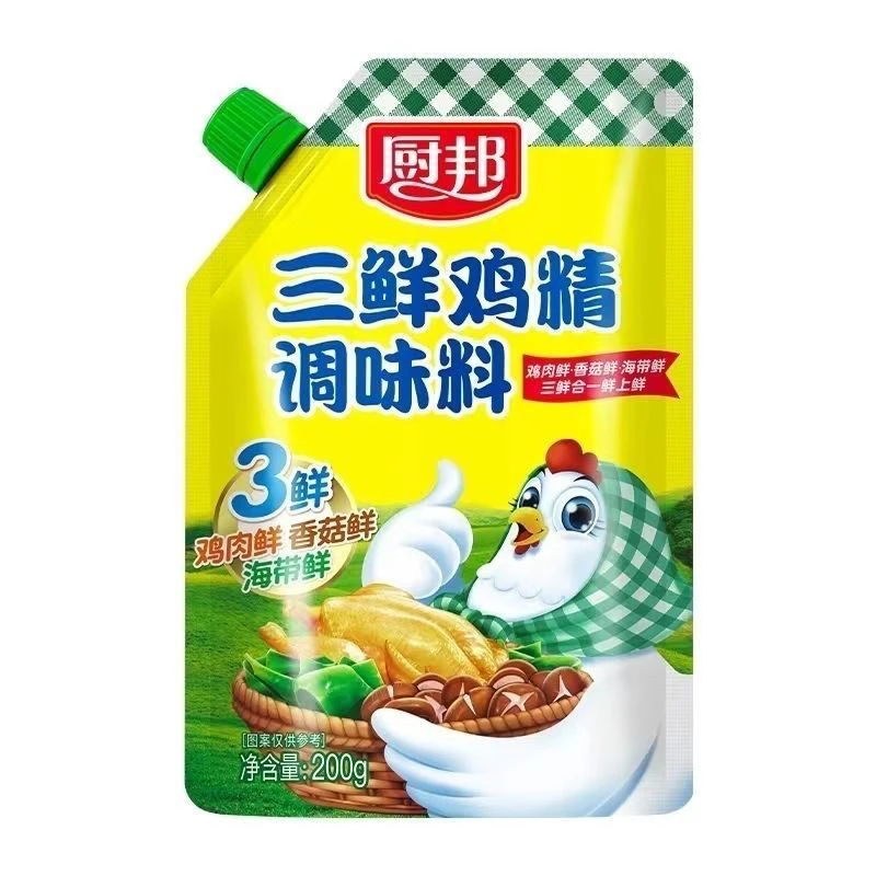 厨邦三鲜鸡精200克炒菜煲汤提鲜增香带嘴立式家用调味料