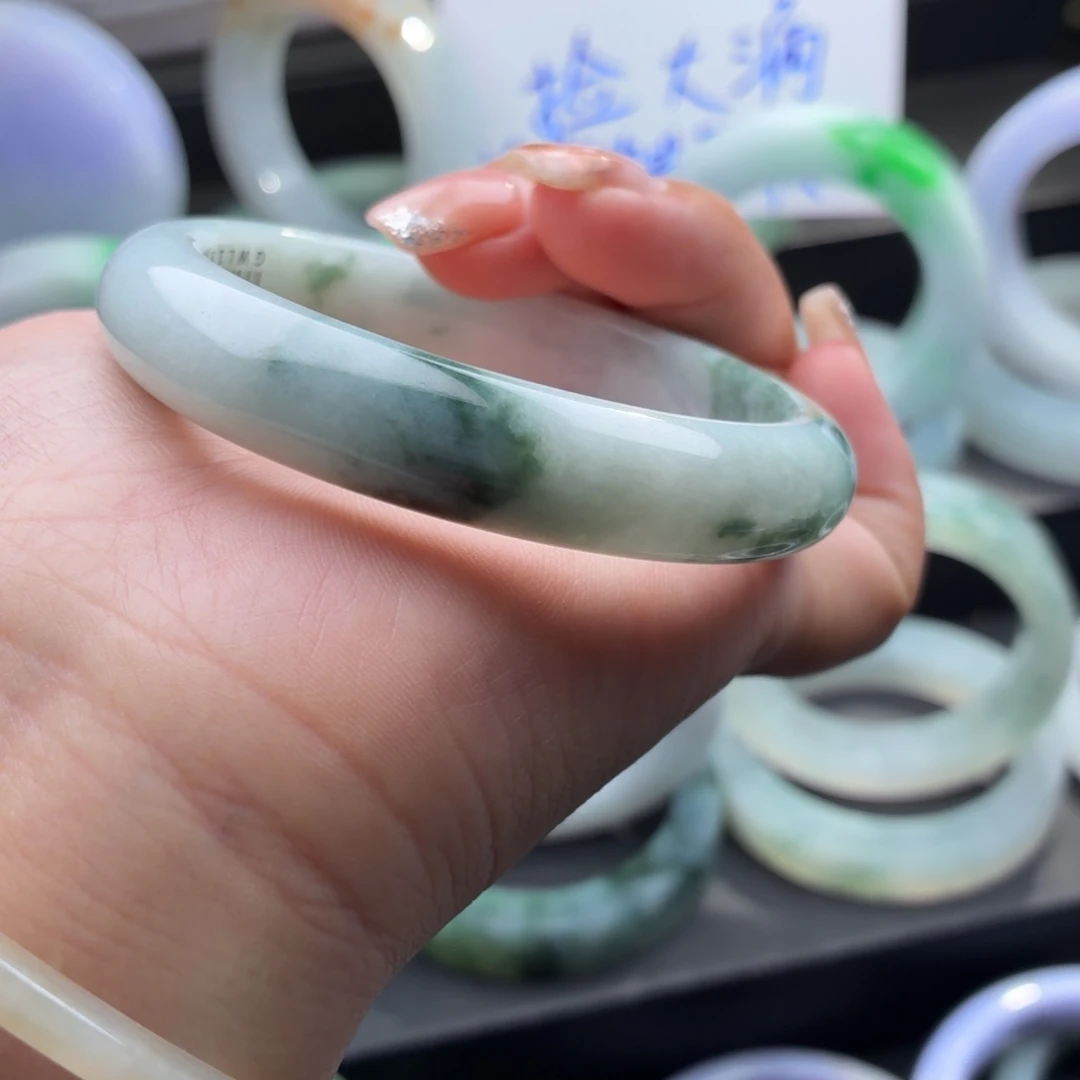 定制翡翠未镶嵌正天然翡翠手镯
