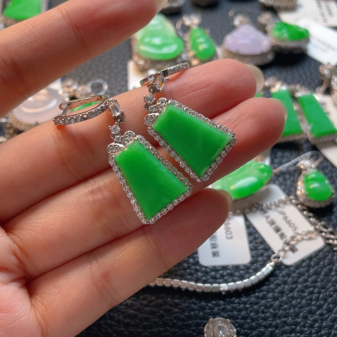 翡翠银S925镶嵌颈饰