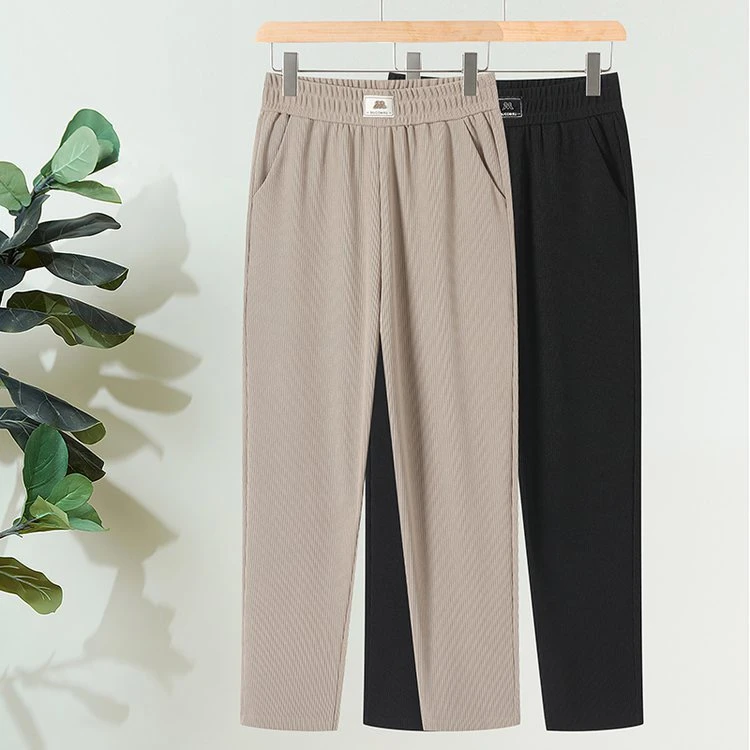 夏季春夏百搭妈妈长裤显瘦中老年高腰松紧腰休闲裤薄款弹力宽松