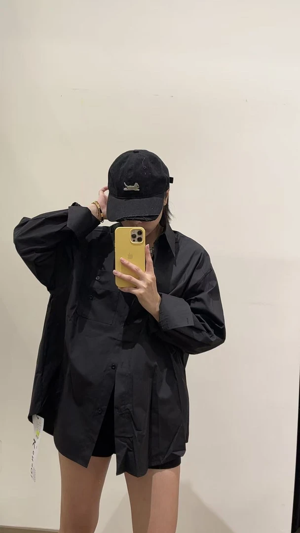 蜕变新款   欧货阔版棉质简约衬衫