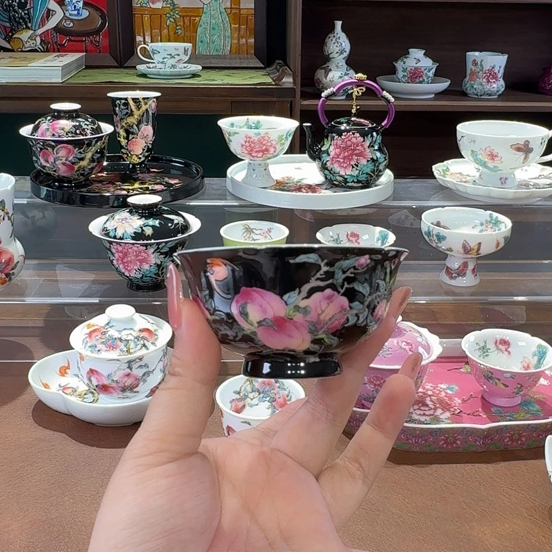 珐琅彩主人杯茶具套装