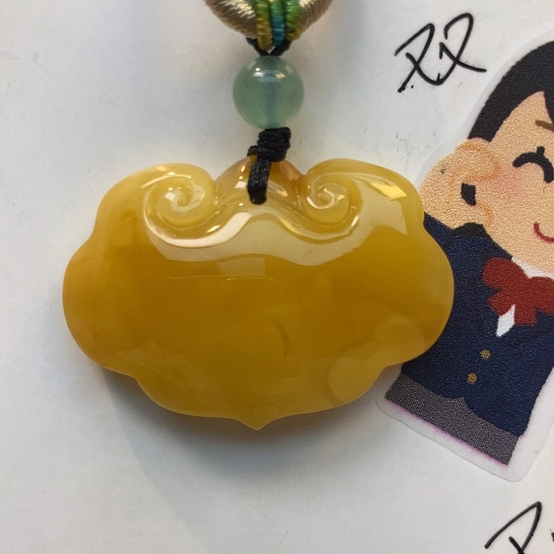 未镶嵌定制琥珀如意锁