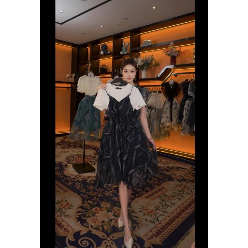 【G】夏季优雅百搭时尚显瘦气质连衣裙 GS-57137