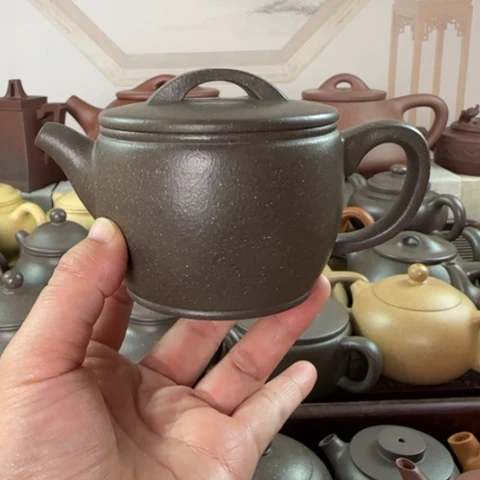 茶壶紫砂梨皮天青220cc
