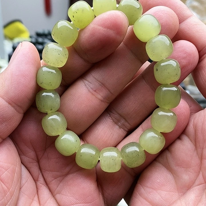 【闪购商品】未镶嵌手串和田玉12黄口青花