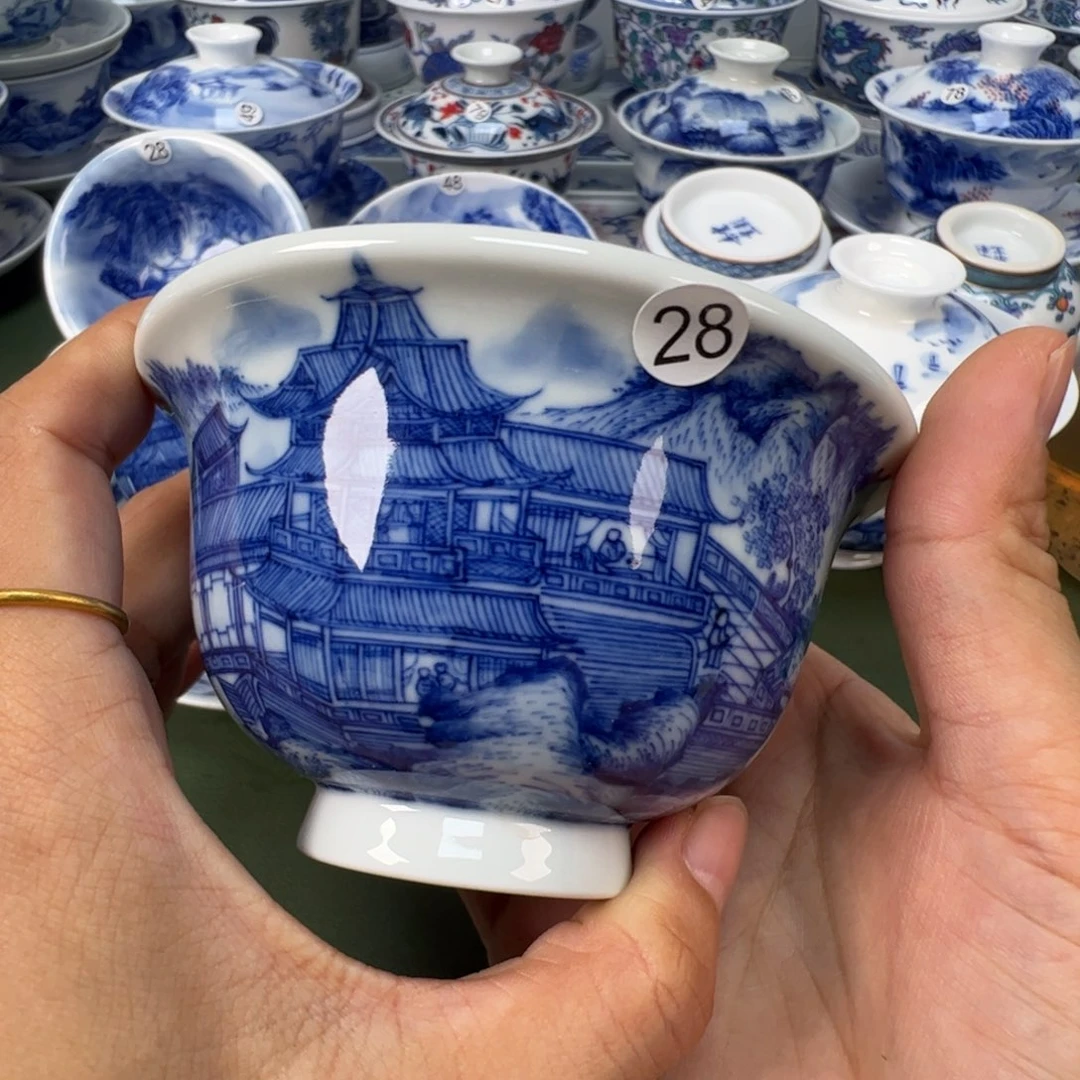 景德镇纯手工纯手绘茶具木木28