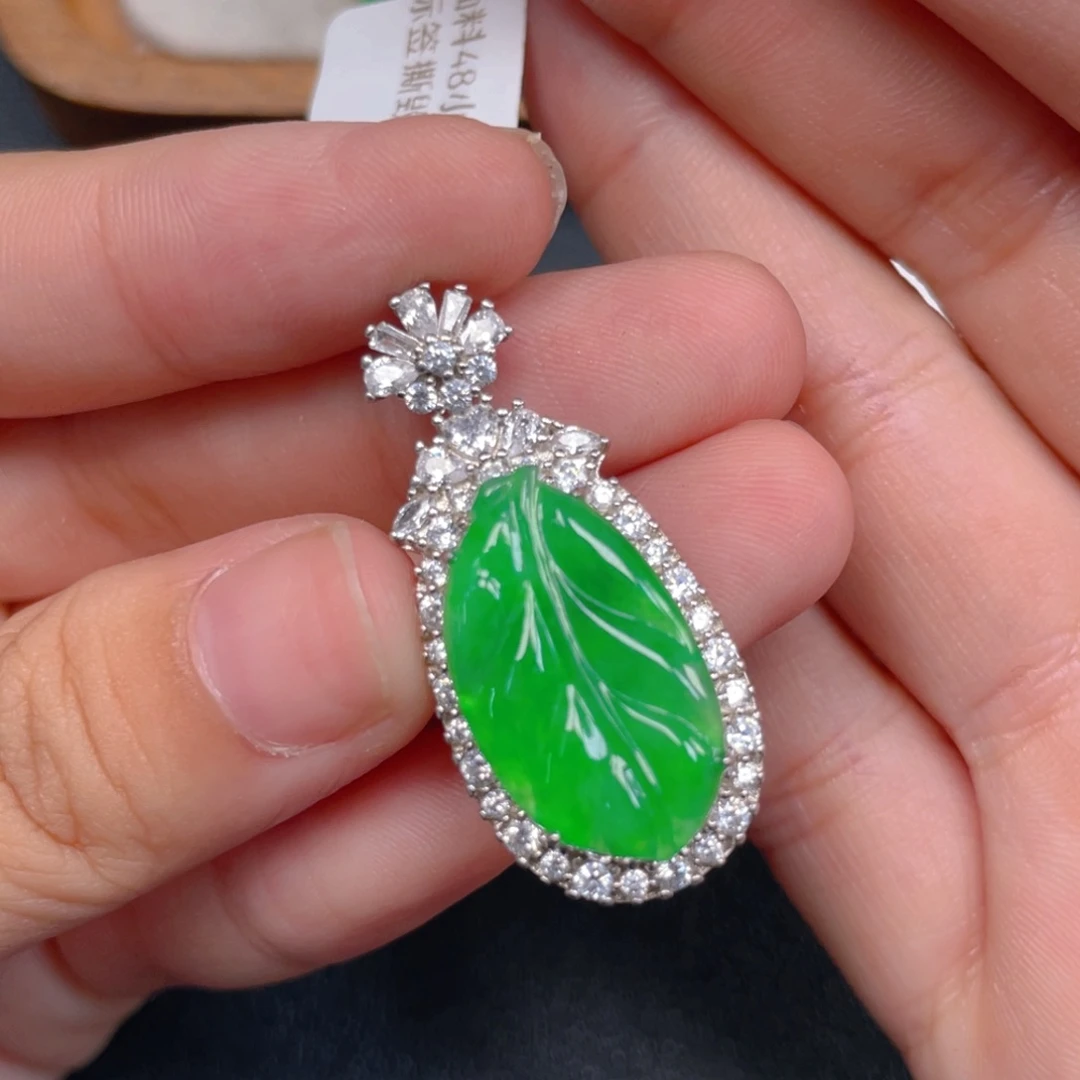 翡翠银S925镶嵌吊坠(不含链)b n n