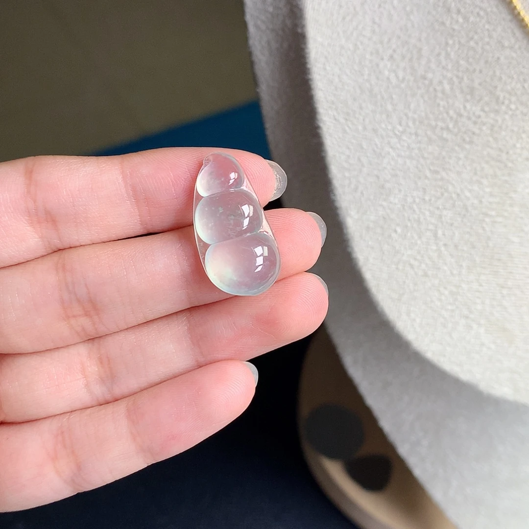 翡翠裸石缅甸天然A货翡翠冰种豆子