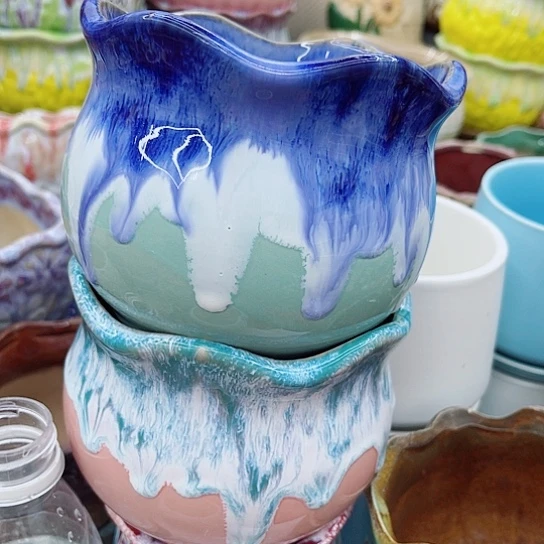 多肉绿植陶瓷花盆9.9包邮