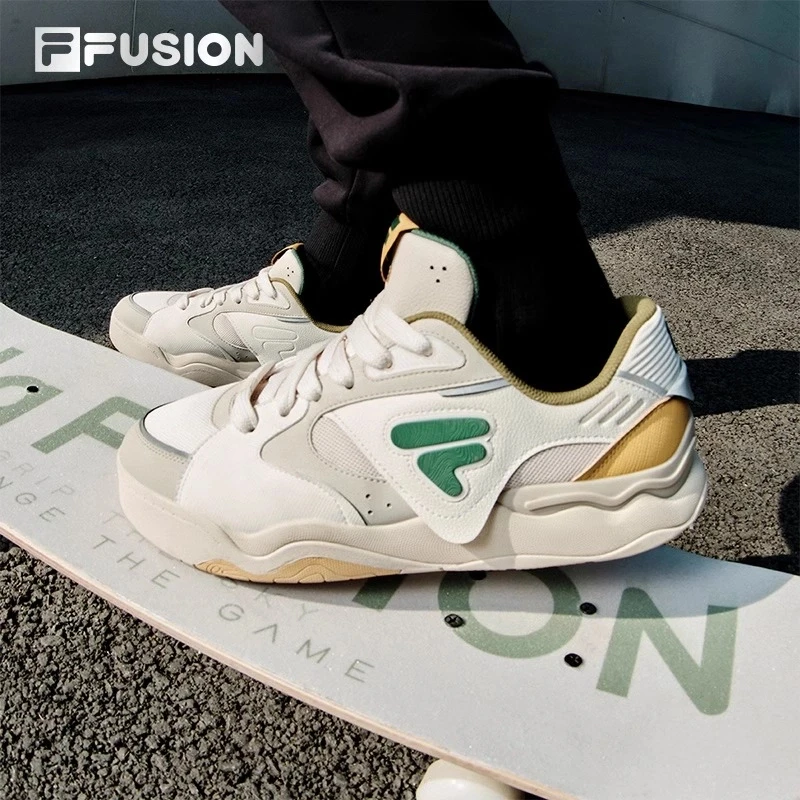 FILA FUSION潮牌女鞋KICKII滑板鞋2025新款时尚运动鞋T12W512902F
