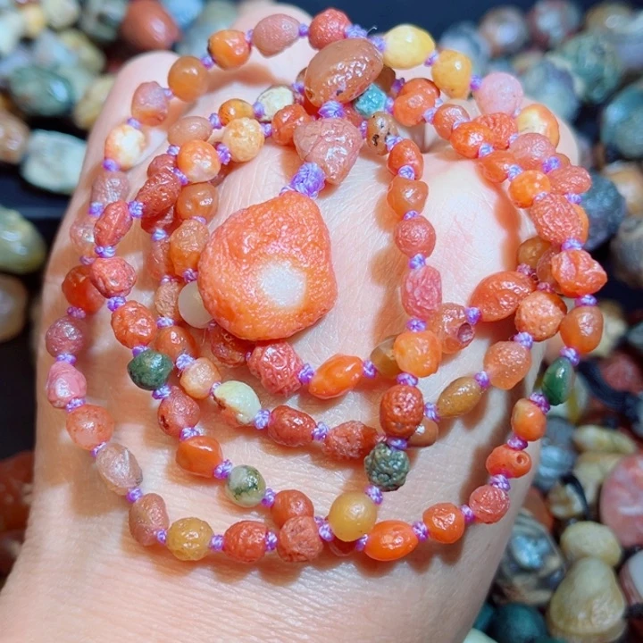 玛瑙/玉髓手链银S925镀金镶嵌