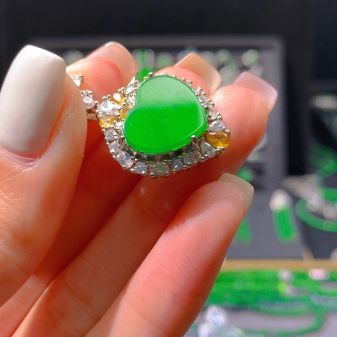 翡翠未镶嵌耳饰天然翡翠