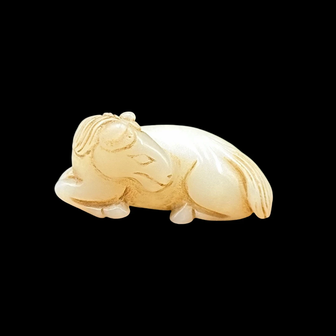 和田玉玉马吊坠【华夏藏古】06202