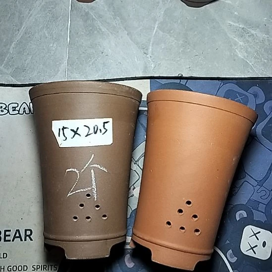 红泥紫泥新品两个花盆微瑕