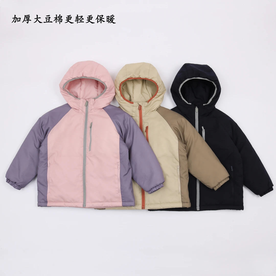 儿童三防超保暖棉服外穿冬款防风防水男童女童加厚保暖连帽外套