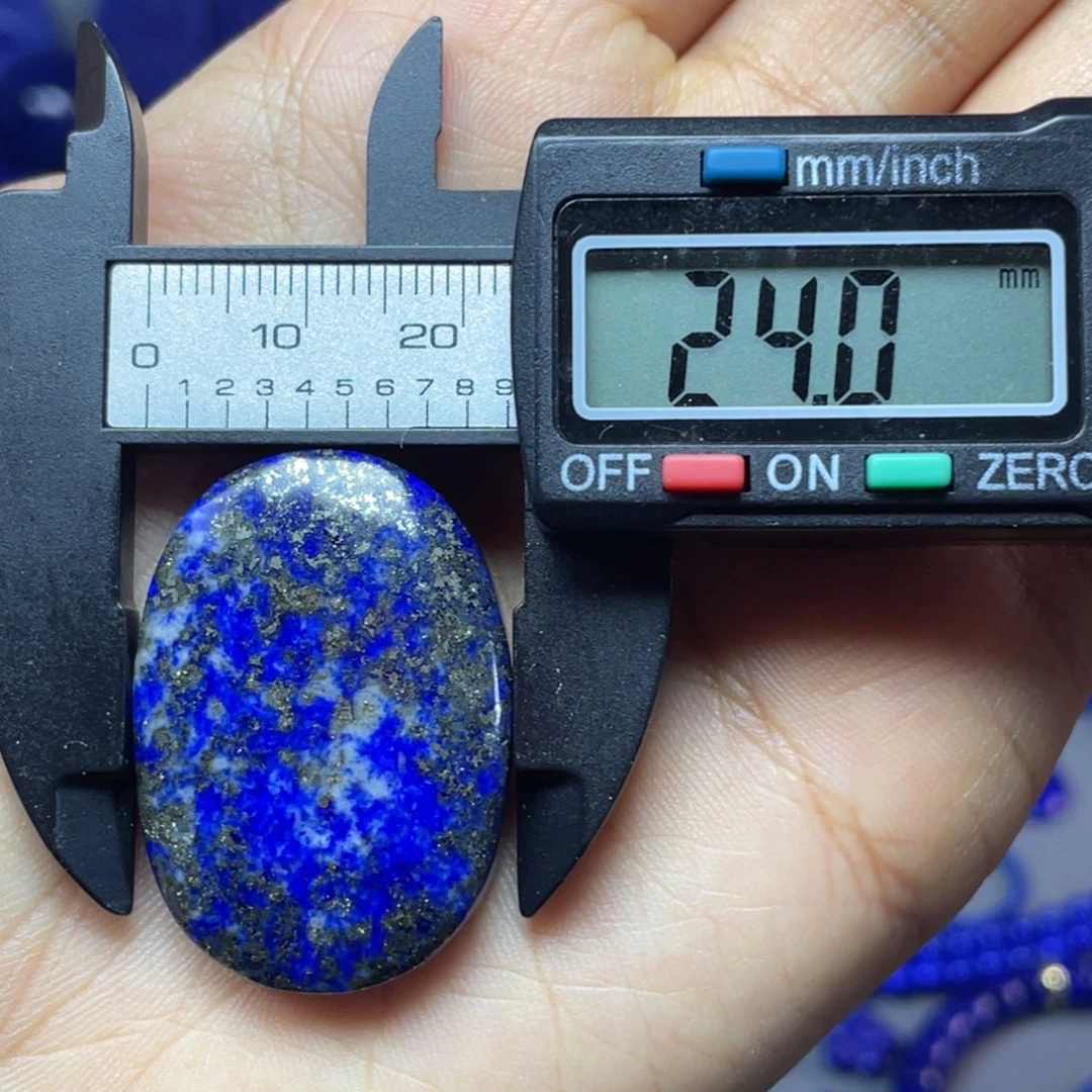 青金石未镶嵌24×34mm裸石蛋面配饰