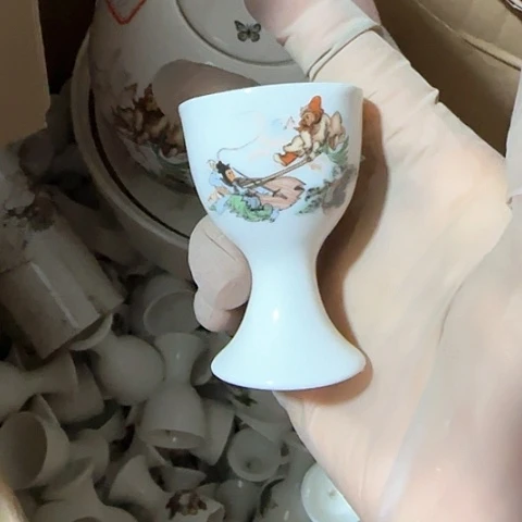 瓷片国营厂库存微瑕3个开片