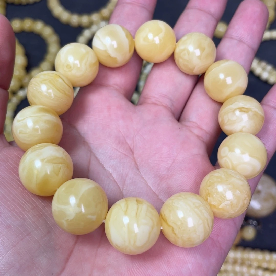 裸石蜜蜡未镶嵌蜜蜡手串17+mm