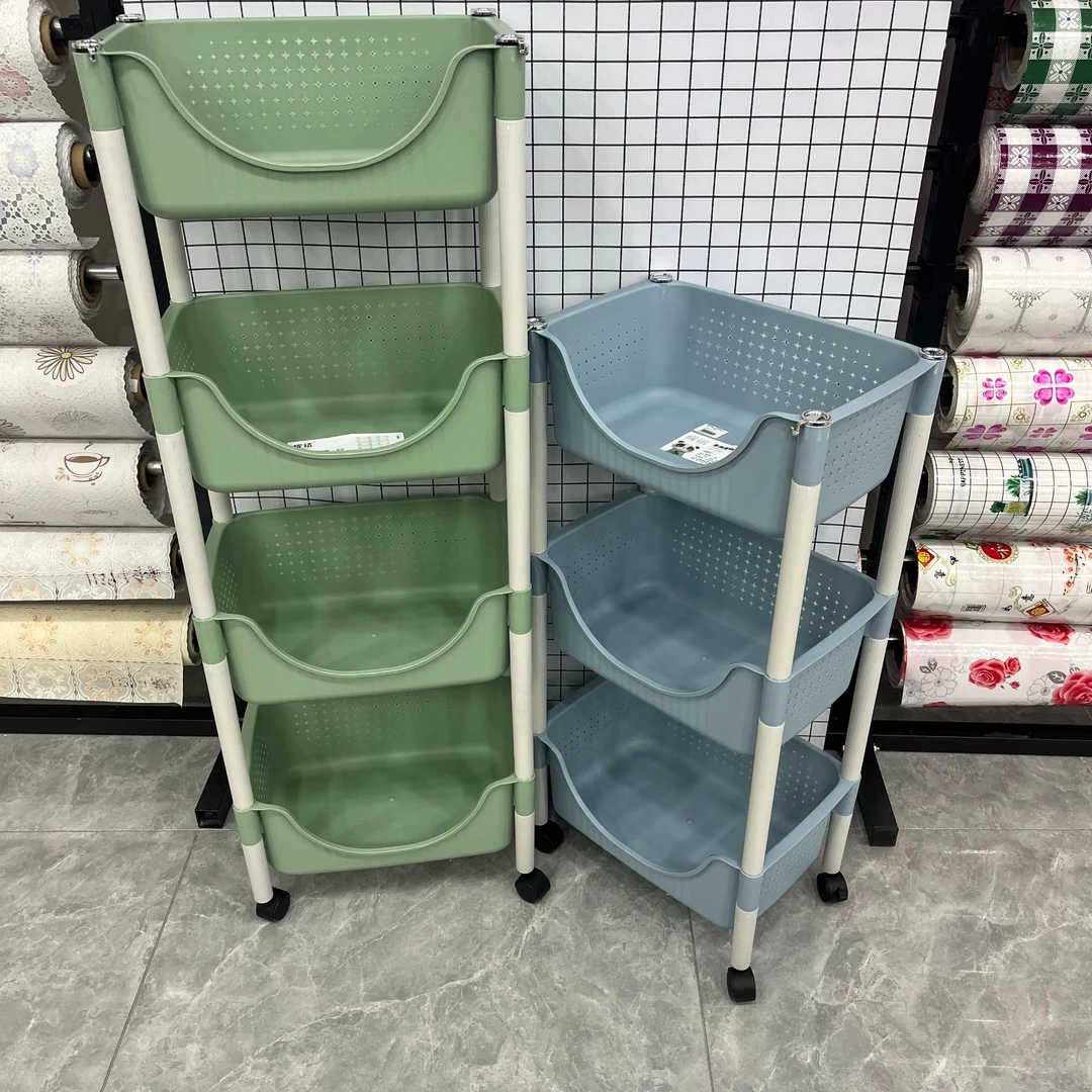 置物架家用玩具收纳零食置物架可移动落架多层置物架大容量